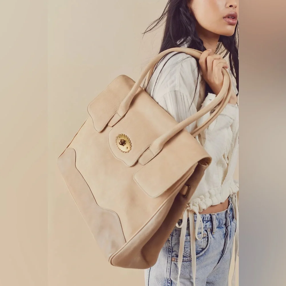 New🌟We the Free Sol Painted Leather Tote Bag